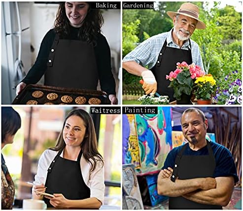 Hongsome Adjustable Button Apron for Women Men Artist Painting Pottery