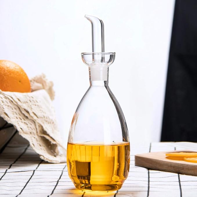 Affogato Glass Oil Bottle with Spout, Olive Oil Dispenser Vinegar Drizzler by Affogato