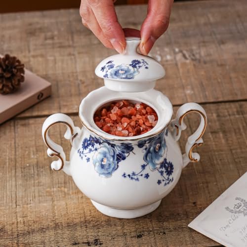 Ceramic Sugar and Creamer Set, 2 Piece Set with Cream Pitcher, Sugar