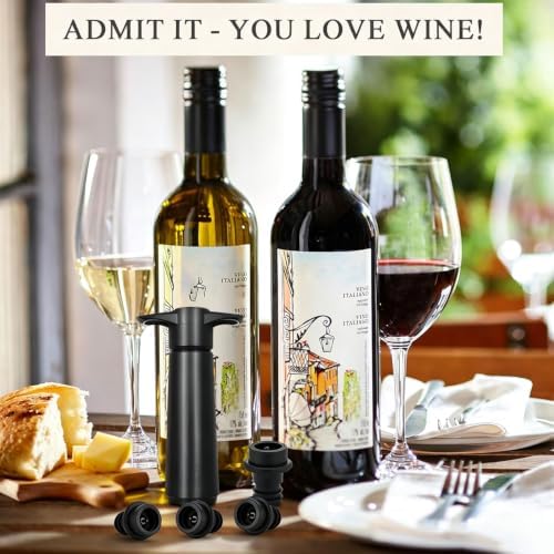 Wine Stoppers Vacuum with Pump, Keep Wine Fresh for up to 7 Days -1
