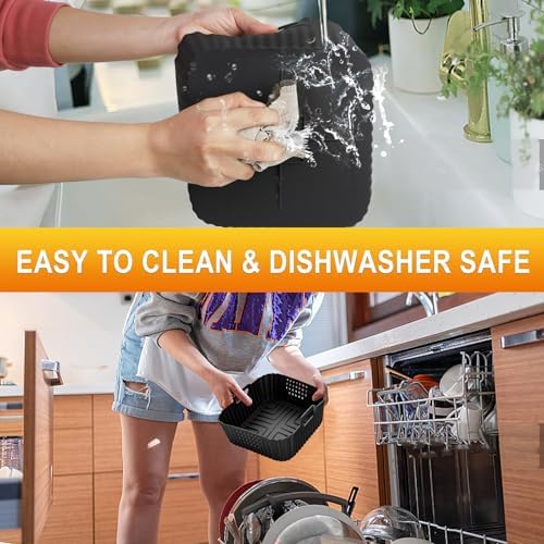Air Fryer Silicone Liners for Ninja AF141 AF142 5QT & AF181 6.5 QT