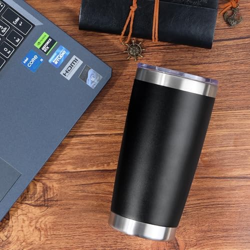 20oz Stainless Steel Tumbler with Lid, Travel Mug - Double Wall Vacuum