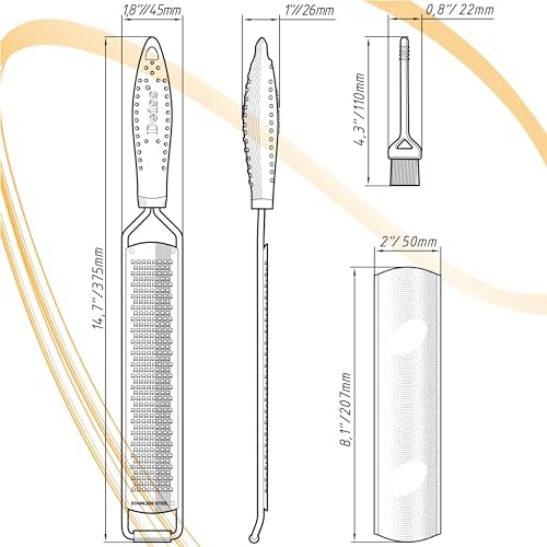 Deiss PRO Lemon Zester & Heavy Duty Cheese Grater & Vegetable Grater