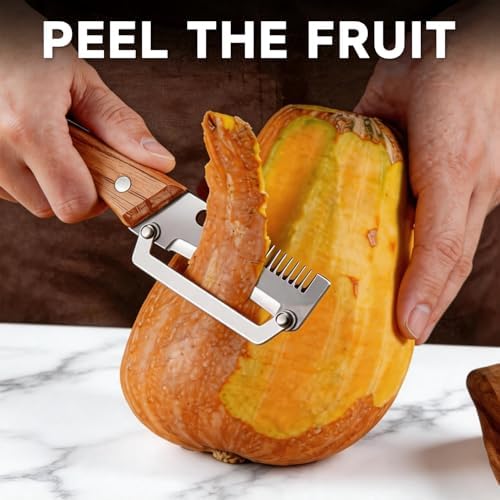 2026 Upgrade Multifunctional Stainless Steel Peeler,2Pcs Wooden handle