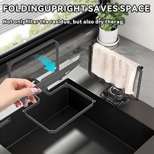 Sink Strainer Basket with Replaceable Filter Mesh Bag
