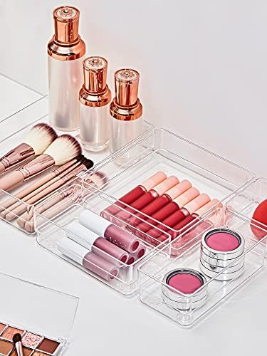 SMARTAKE 13 PCS Drawer Organizer 5-Size Desk Makeup Drawer Organizer