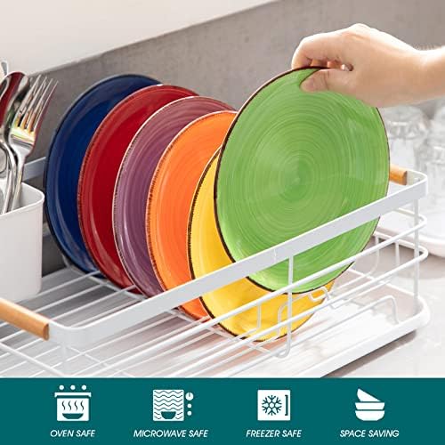 vancasso Bonita Muticolor Salad Plate Set of 6, 7.5 Inch Ceramic