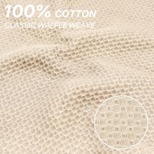 100% Cotton Waffle Weave Kitchen Towels, 6 Pack Dish Cloths for