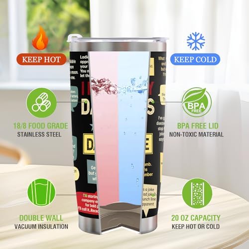 Christmas Dad Gifts for Men 20Oz Stainless Steel Tumbler Dad Birthday