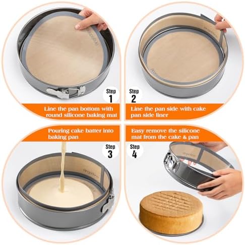 Silicone Baking Mat for Springform Pan, 9 Inch