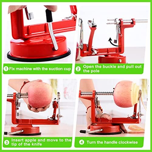 Apple Peeler Corer, Long lasting Chrome Cast Magnesium Alloy Apple
