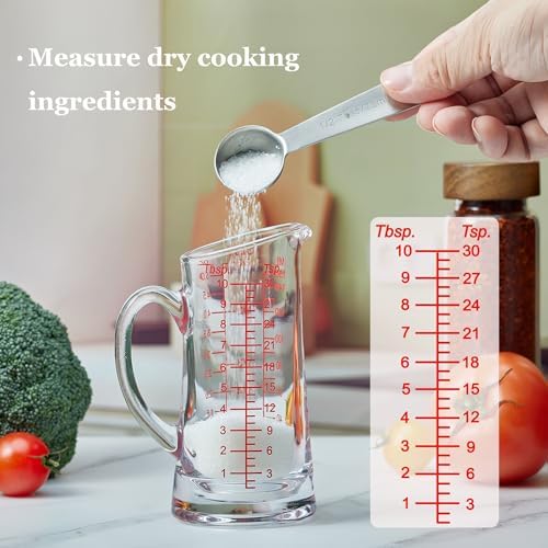 Ackers Glass Measuring Cup 5 Oz/150ml Shot Glass Measuring Cup with