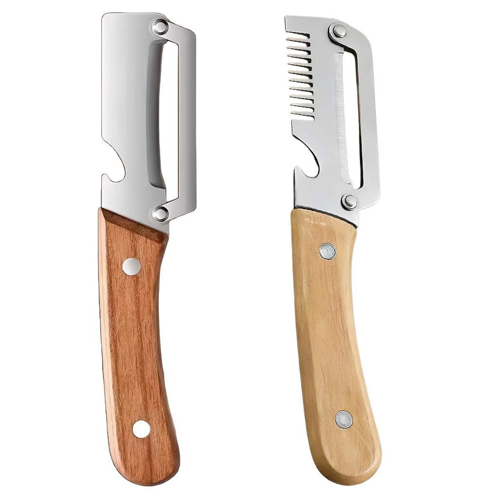2 Pieces 2 in 1 Multi Functional Vegetable Peelers for Kitchen with