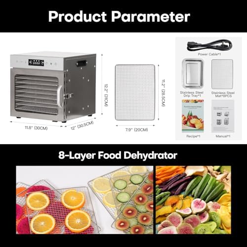 Panana Food Dehydrator Machine, 8 Trays