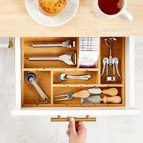 Juvale Drawer Organizer Tray - 8-Slot Drawer Divider for Utensils