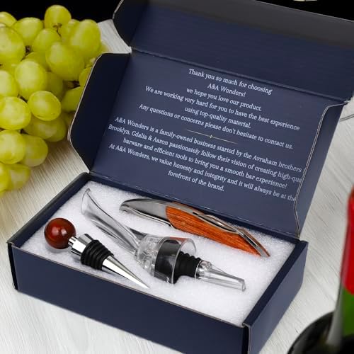 A&A Wonders Wine Accessories Set, Featuring 3 in-1 Multifunctional