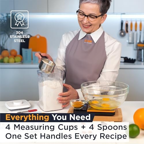 Deiss LUX Stainless Steel Measuring Cups and Spoons Set - Magnetic
