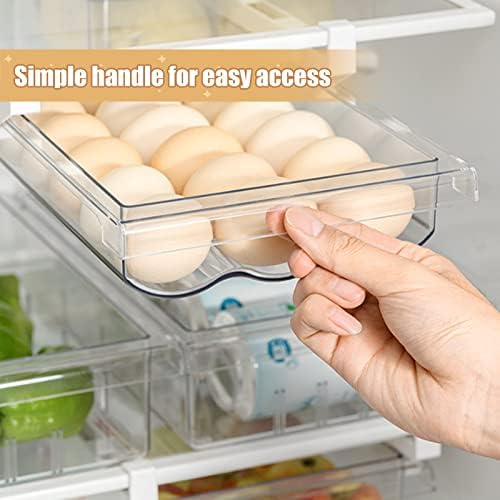 Clear Egg Holder for Refrigerator, Mini Fridge Drawer