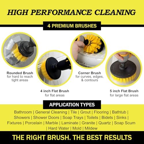 Drillbrush Electric Nylon Drill Brush Attachment Set