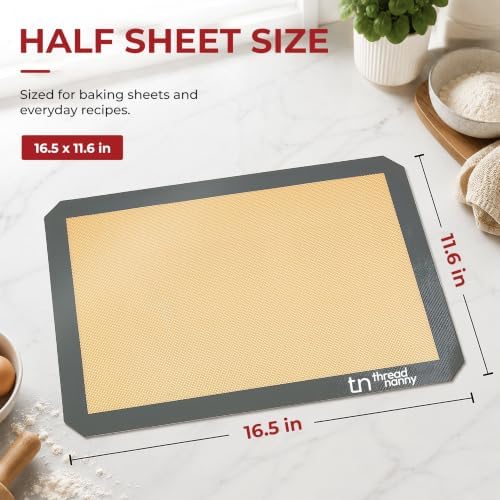 Silicone Baking Mats Half Sheet Non Stick for Oven Reusable 4 Pack