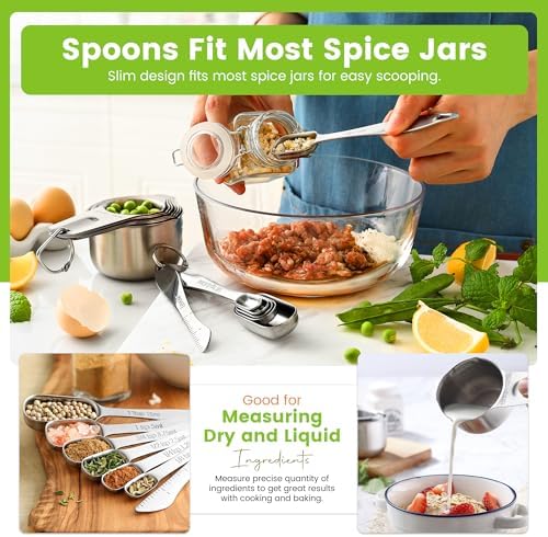 Spring Chef Stainless Steel Measuring Cups and Spoons Set of 14