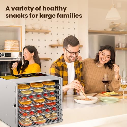 FAHKNS Food Dehydrator, 8 Stainless Steel Trays, 700W