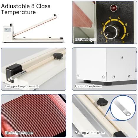 Impulse Heat Sealer, 8mm, 24 inch