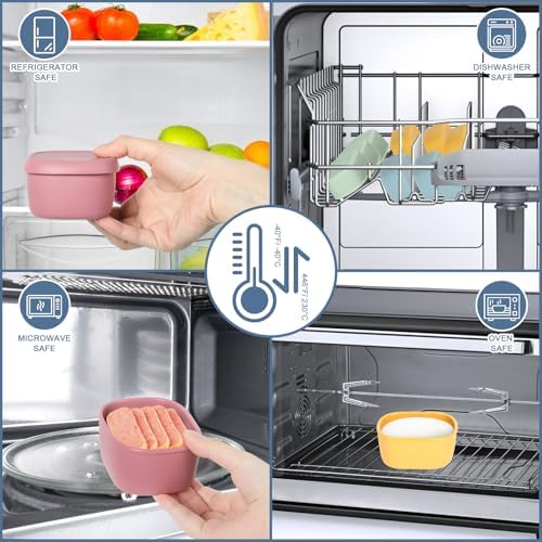 8 pcs 10 oz Silicone Snack Containers for Kids Small Food Containers