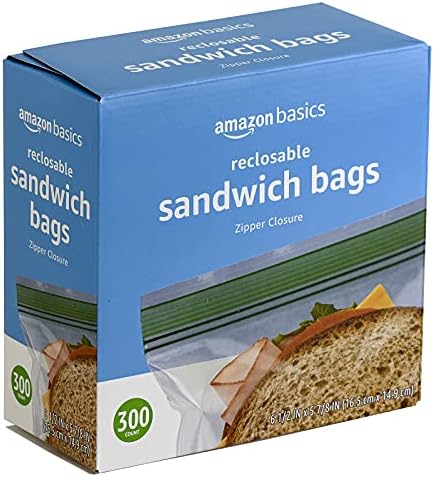 Amazon Basics Sandwich Storage Bags, 300 Count