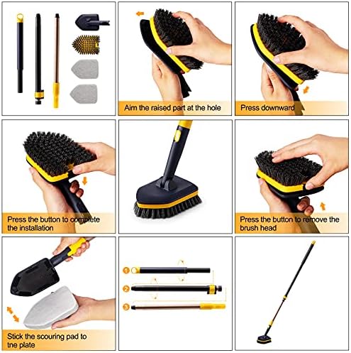 Yocada Tub Tile Scrubber Brush, 58.2"