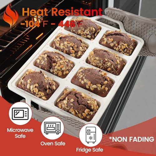 Mini Loaf Pan, Metal Reinforced Silicone Mini Bread Loaf Pan Nonstick