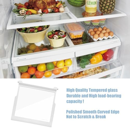 WPW10276348 Refrigerator Glass Shelf Compatible With Whirlpool
