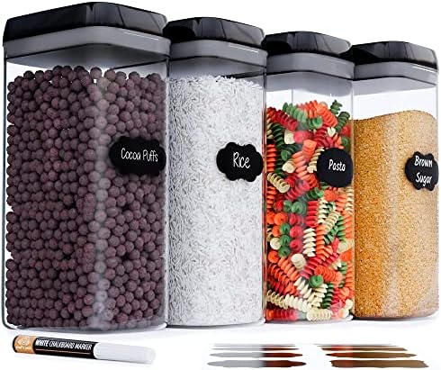 Chef's Path Airtight Food Storage Boxes with Labels - Kitchen Storage