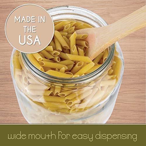kitchentoolz Half Gallon Mason Jar - Wide Mouth 1/2 Gallon Glass Jar