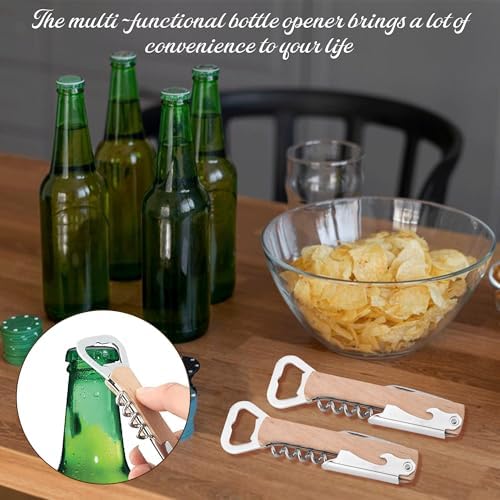 12Pcs Wooden Wine Bottle Opener Groomsmen Gifts for Wedding Day 4 in 1