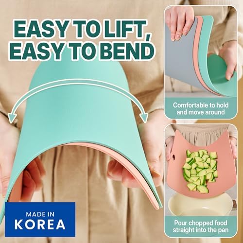 TPU Small Cutting Board Set of 3 9"x12" - Flexible Cutting Mats for