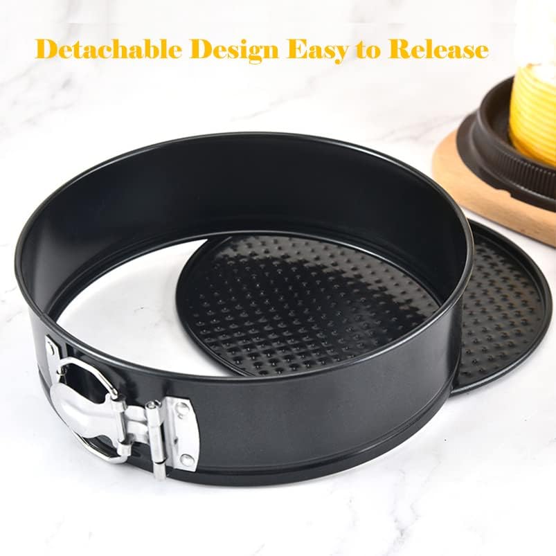 Tellshun 2 Pack Springform Pan 9, 10Inch Baking Mold Round Leakproof