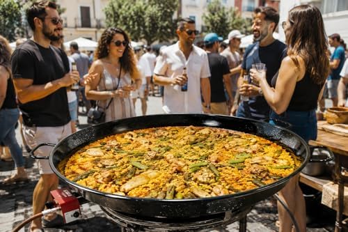 Garcima 18-Inch Enameled Steel Paella Pan, 46cm