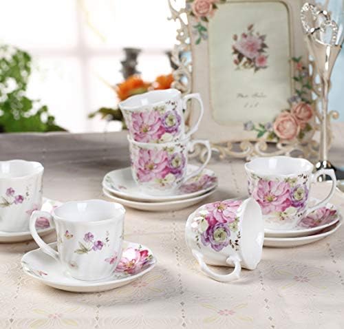 GuangYang 12 Pieces (Tiny Style) Espresso Cups and Saucers,2.5
