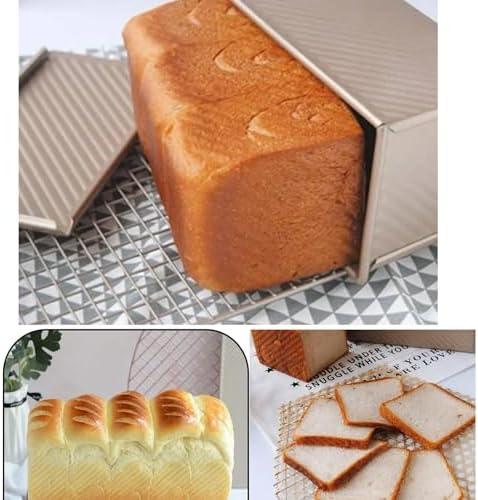 Pullman Loaf Pan with Lid, 13x4.7 Inch 2.2LB Nonstick Sandwich Bread