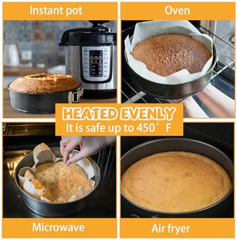 Acrux7 2 Pack 9 Inch Springform Cheesecake Pans with Removable Bottom