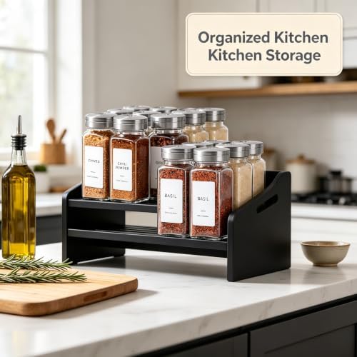 Glass Spice Jars with Shaker Lids 4 Oz 24 Pack Small Square