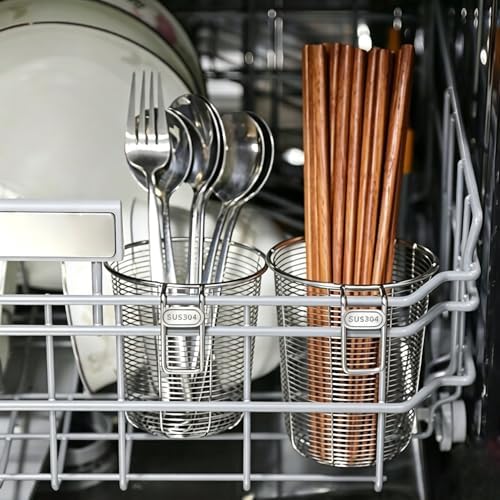 Dishwasher Chopstick Holder, 18/8 Stainless Steel Silverware Basket