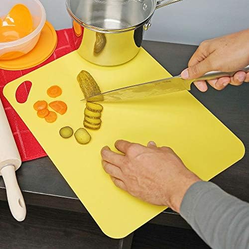 Flexible Cutting Board Mats – Set of 4 Durable Plastic Kitchen Food
