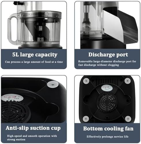 Mini Food Processor, 600W, 5L Capacity
