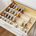 MIUKAA Acrylic Spice Drawer Organizer, 8 Pack-4 Tier Seasoning Rack