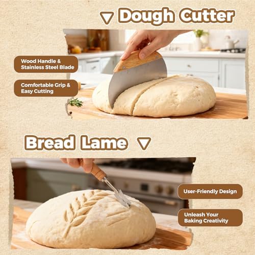Complete Bread Proofing Basket Kit | All-in-One Set with Banneton