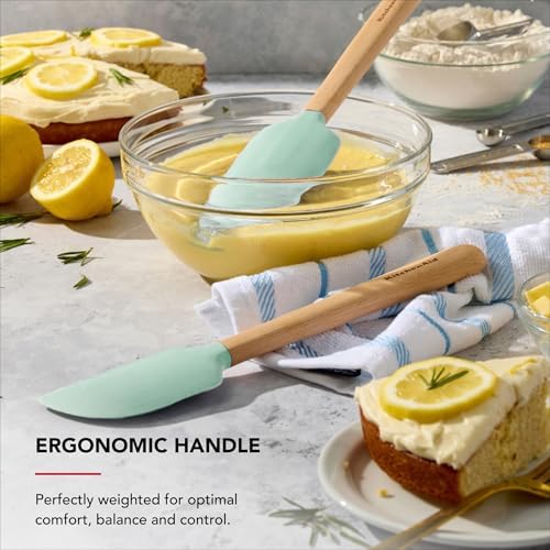 KitchenAid Beechwood Spatula Set, 2-Piece, Spearmint