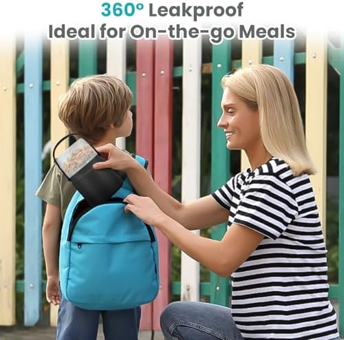 2-in-1 Insulated Food Jar with a Snack Container - 15oz Kids Soup