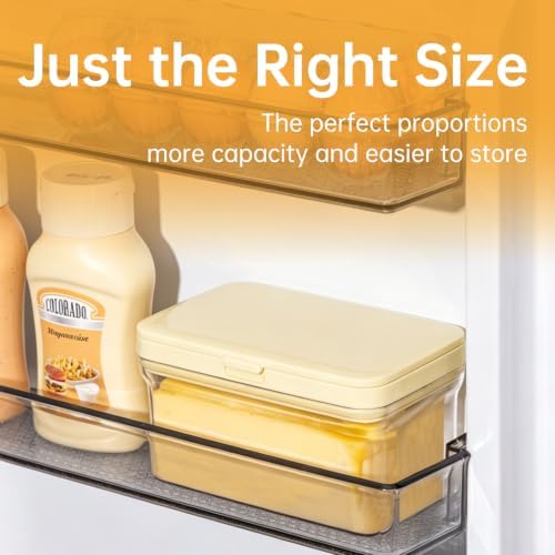 Extra Large Airtight Butter Dish with Lid for countertop & Fridge